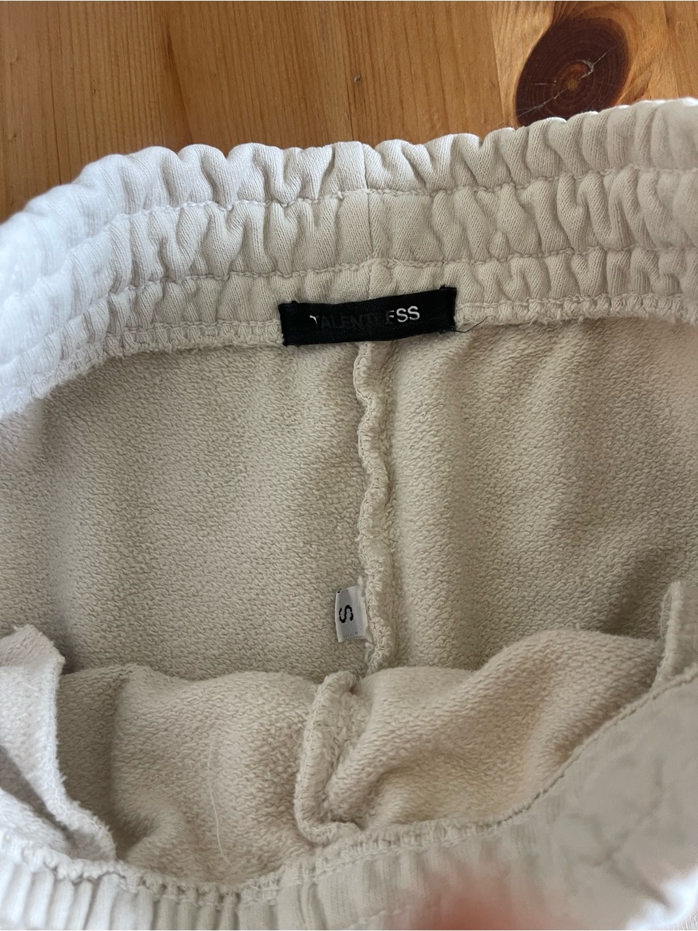 TALENTLESS Off-White Drawstring Joggers - Picture 5 of 6